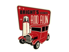 Bright's Iconic Rod Run original logo